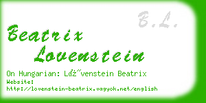 beatrix lovenstein business card
